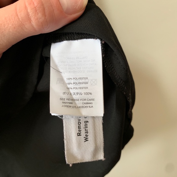 J. Crew Black Flutter-Sleeve Top - Picture 6 of 6